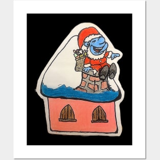 Smurfy Claus Posters and Art